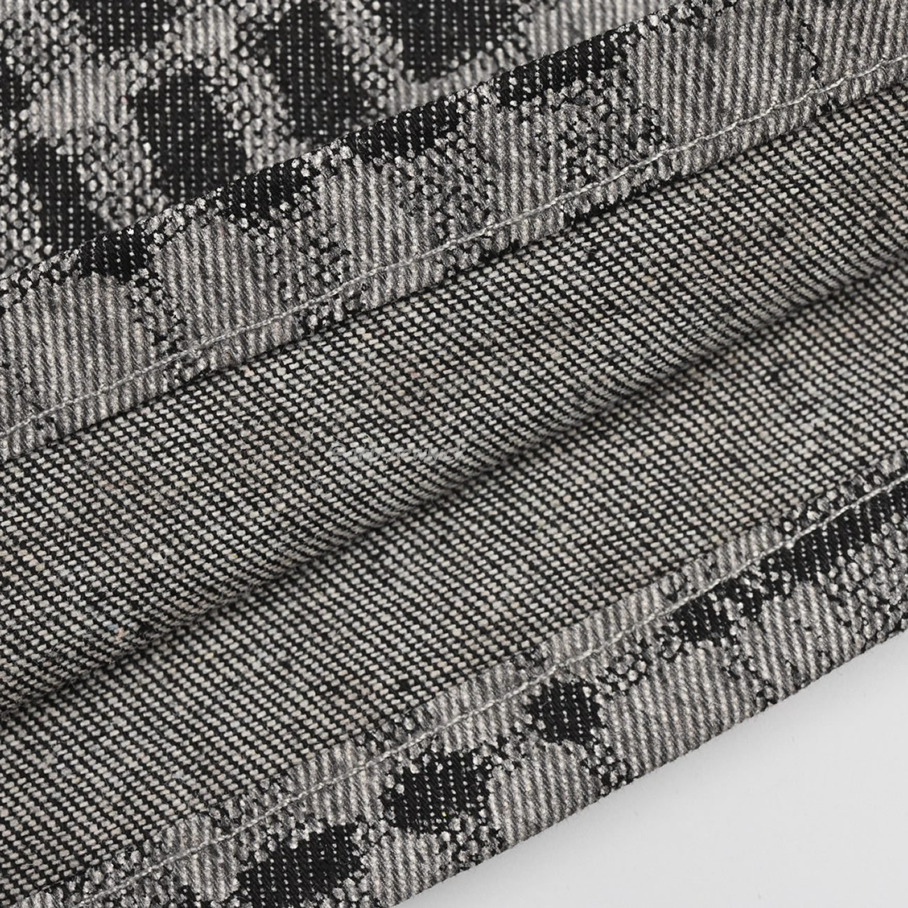 Louis Vuitton 1v 24ss Grey Checkerboard Printed Denim Shorts (6) - www.newkick.vip